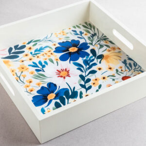 Square Tray - Water Colour Flowers